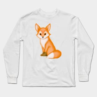 Cute Fox Drawing Long Sleeve T-Shirt